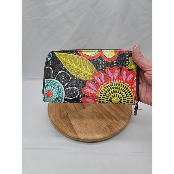 Vera Bradley Accordion Wallet Brown Multicolored Medallion Faux Leather 7.5x4 - Picture 7 of 12